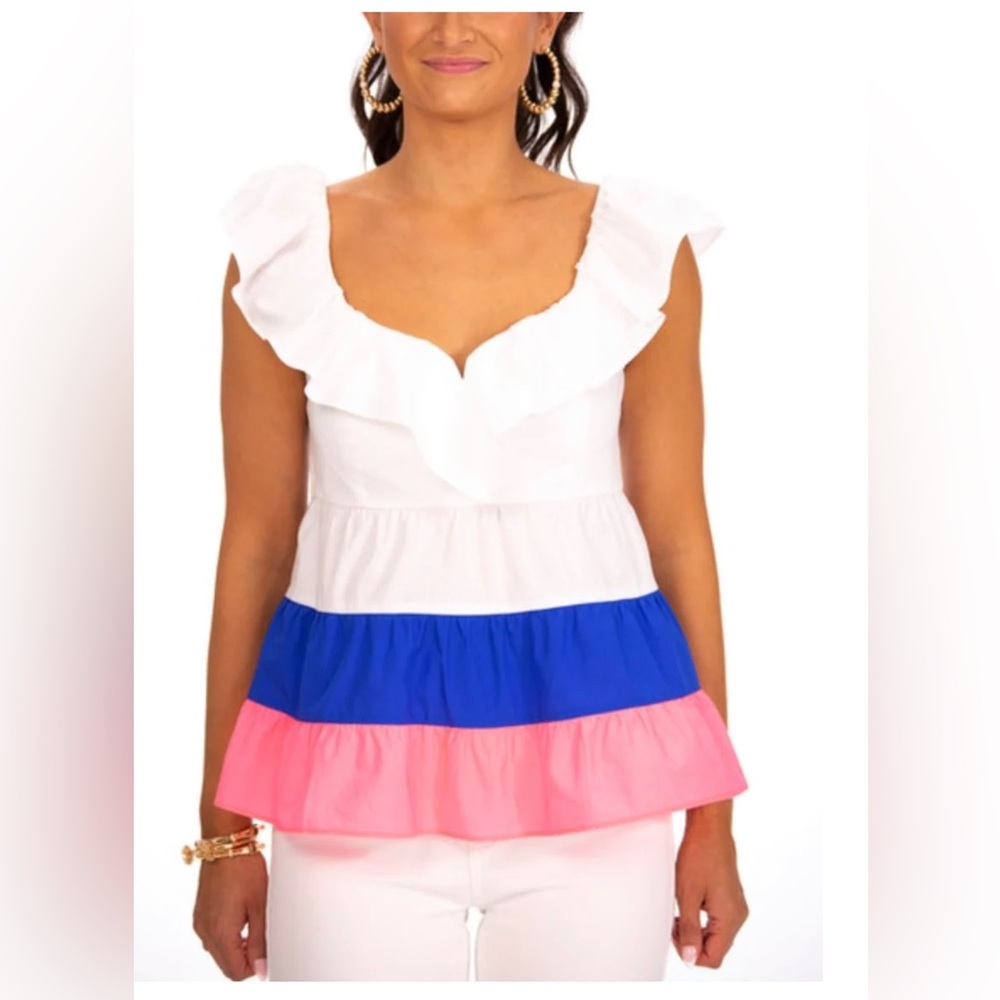 Lilly Pulitzer | Emie Ruffle Top - Picture 4 of 7